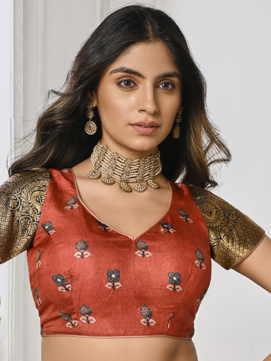 Multi Pure Silk Printed Mehendi Festival Circular Lehenga Choli