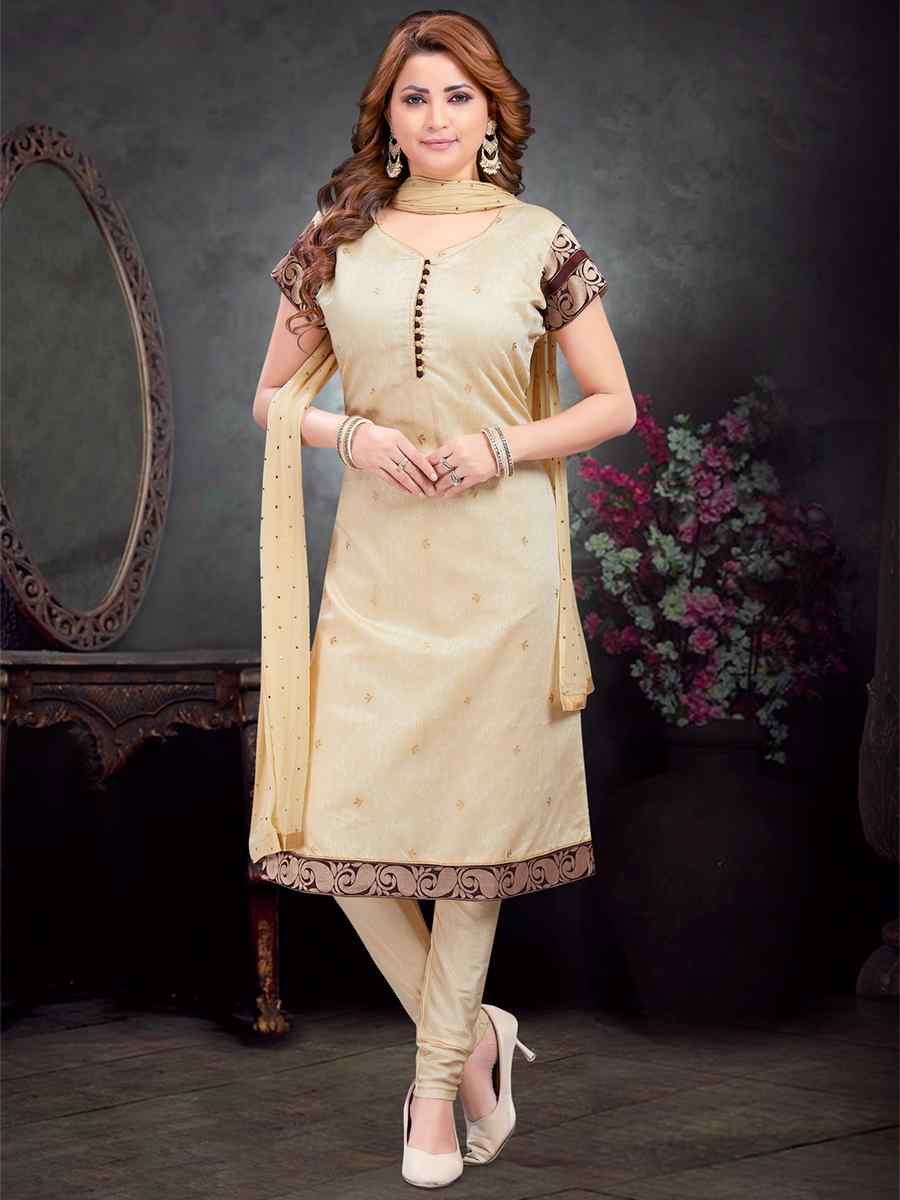 Tussar Art Silk Jacquard Embroidered Festival Casual Pant Salwar Kameez