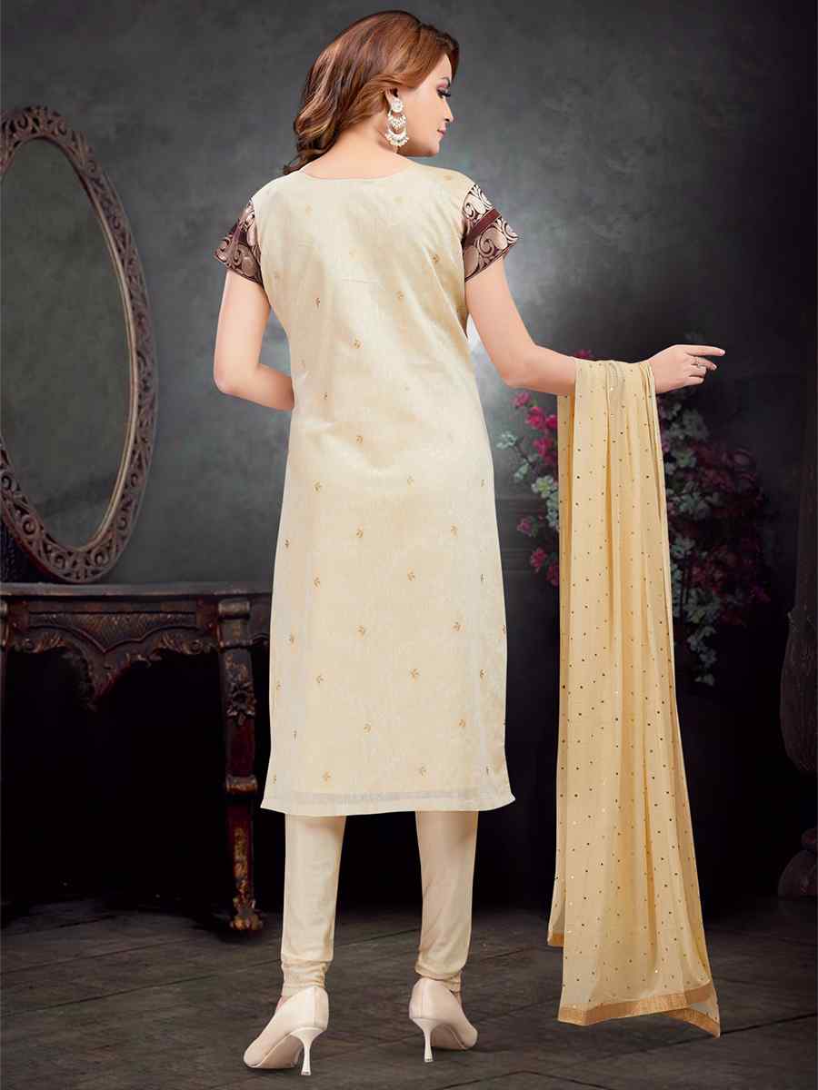 Tussar Art Silk Jacquard Embroidered Festival Casual Pant Salwar Kameez