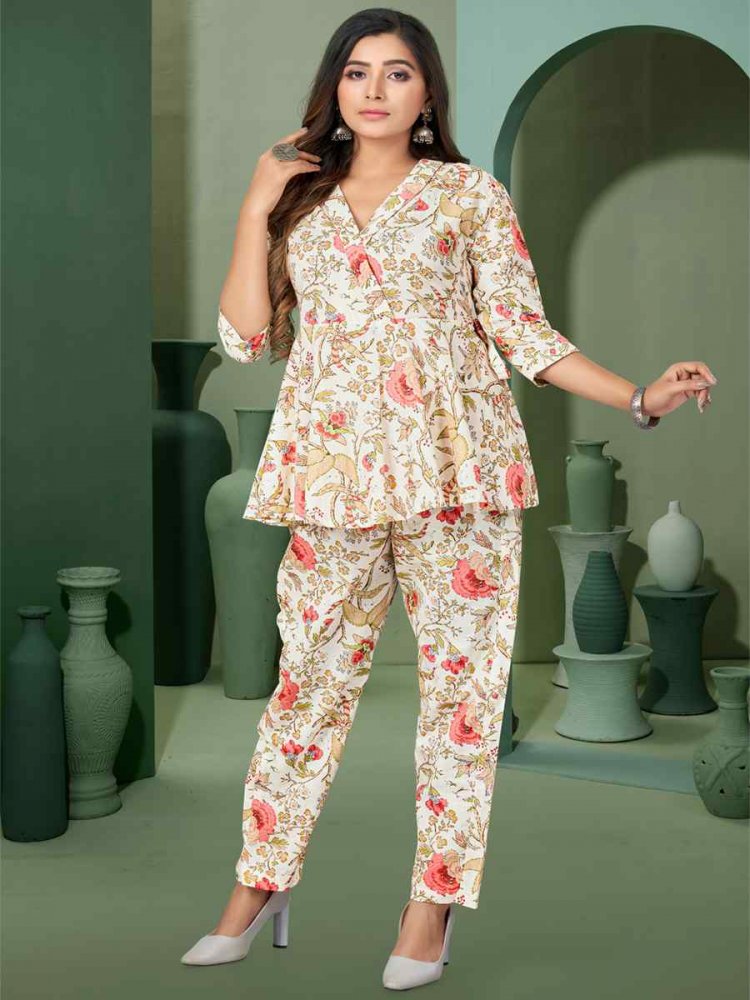 Tussar Cotton Printed Festival Casual Pant Salwar Kameez