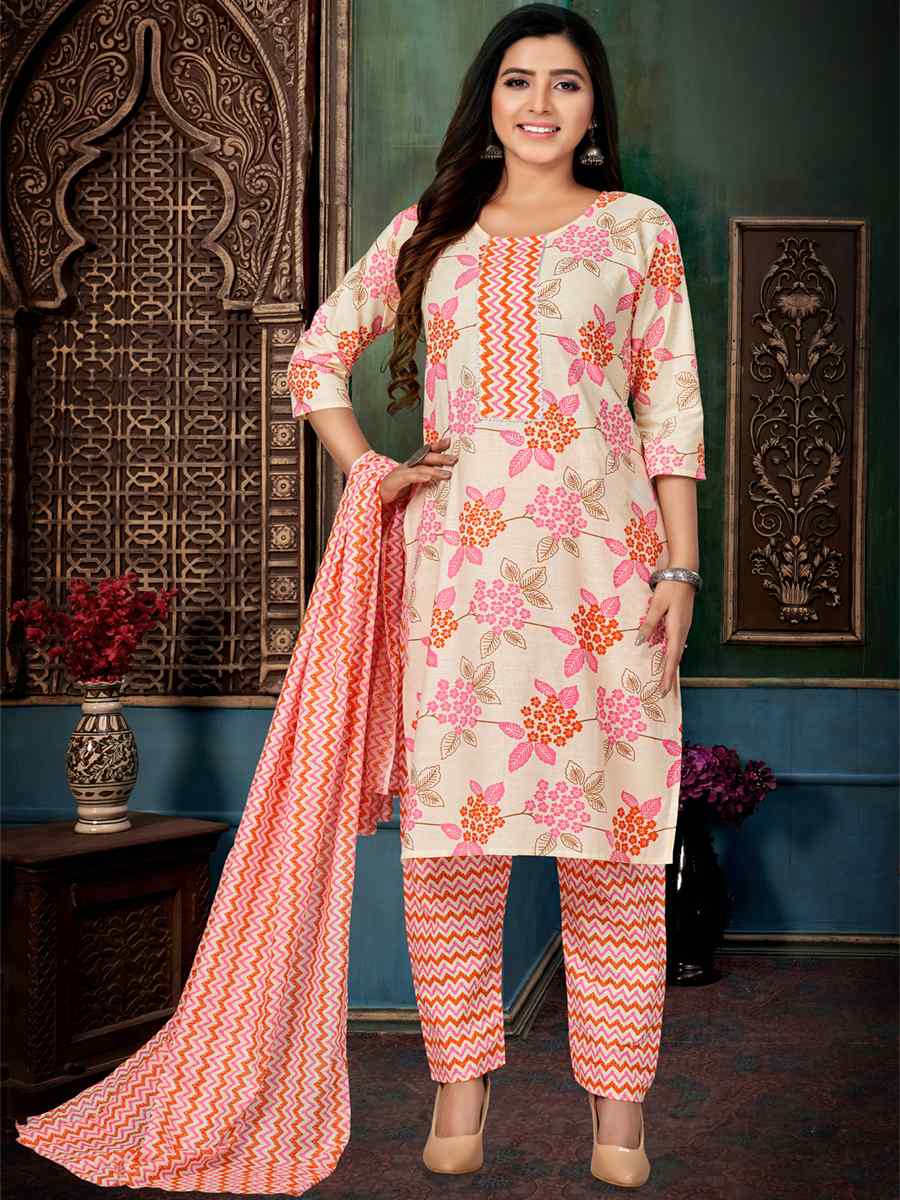 Tussar Cotton Printed Festival Casual Pant Salwar Kameez