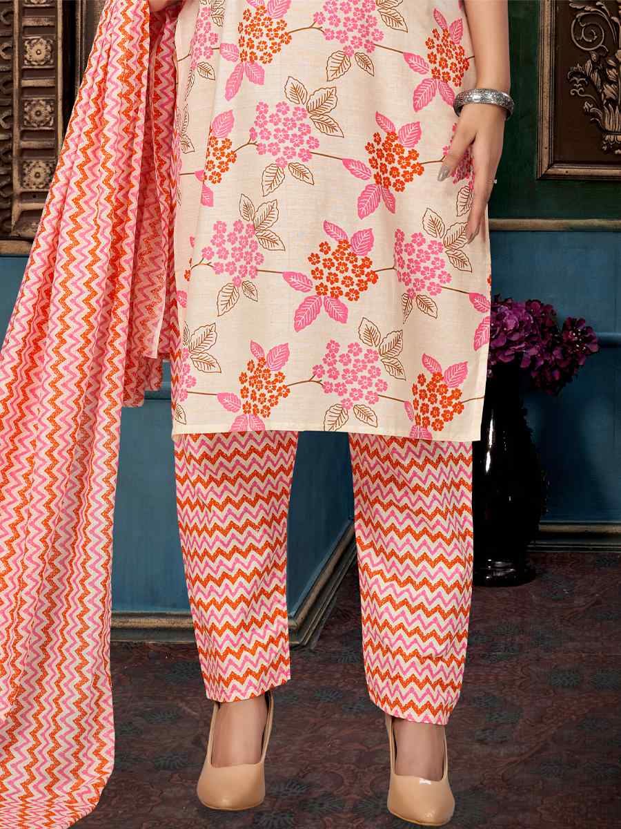 Tussar Cotton Printed Festival Casual Pant Salwar Kameez