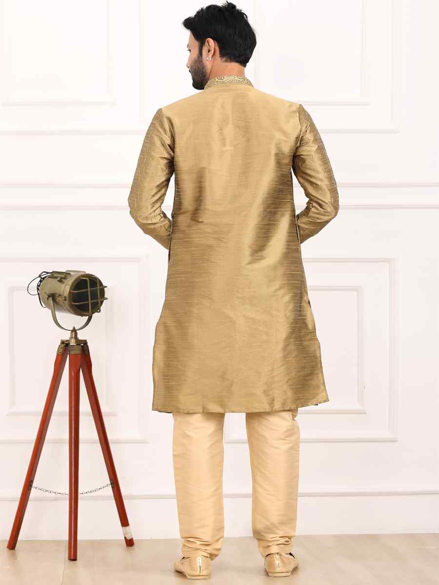 Tusser Art Banarasi Silk Woven Festival Wedding Kurta