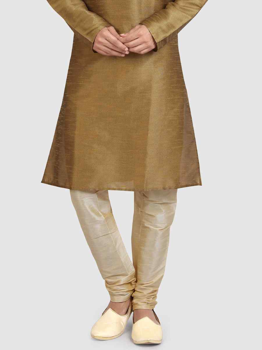 Tusser Art Silk Plain Festival Kurta