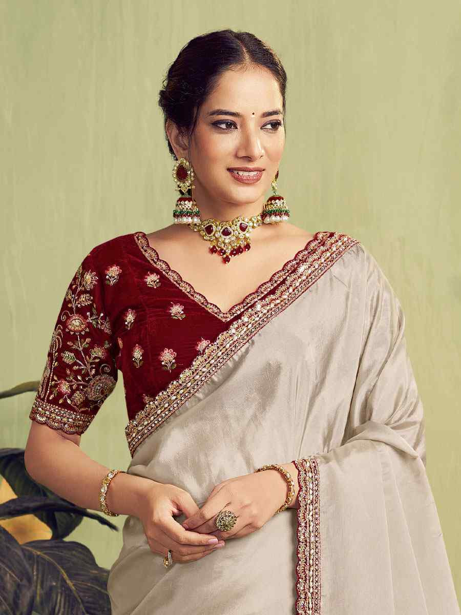 Tusser Upada Silk Embroidery Bridal Reception Party Festival Wedding Fancy Heavy Border Sarees