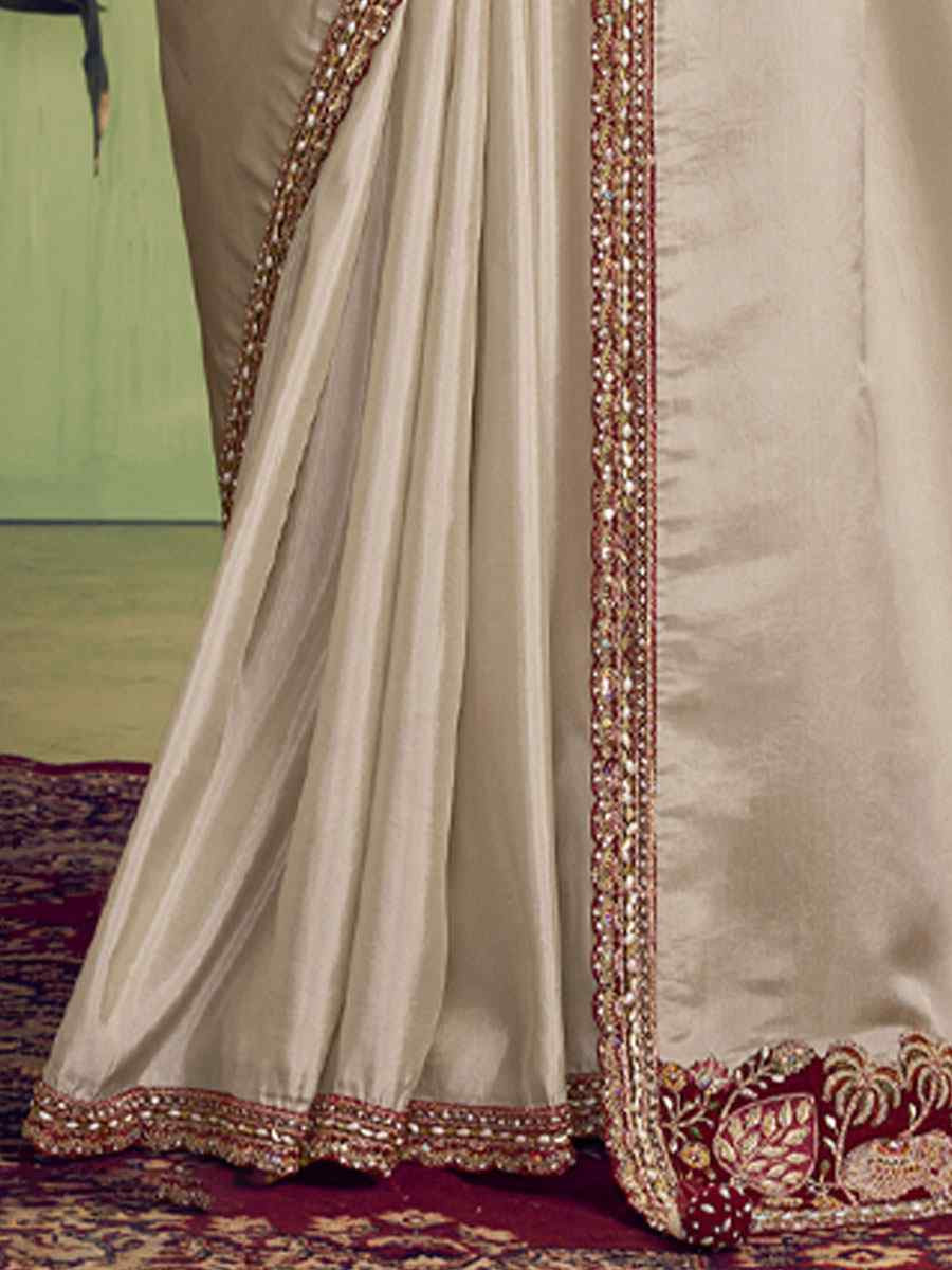 Tusser Upada Silk Embroidery Bridal Reception Party Festival Wedding Fancy Heavy Border Sarees
