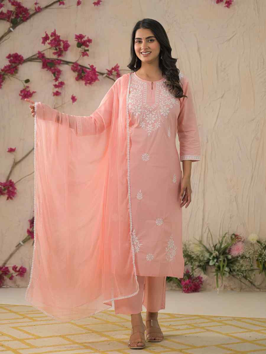 Violet Rayon Embroidered Festival Casual Ready Pant Salwar Kameez