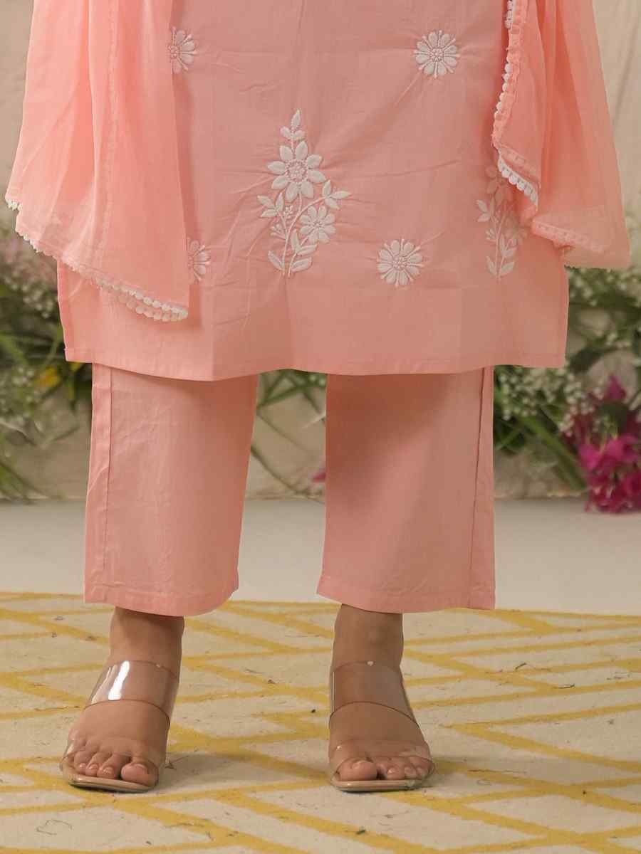 Violet Rayon Embroidered Festival Casual Ready Pant Salwar Kameez