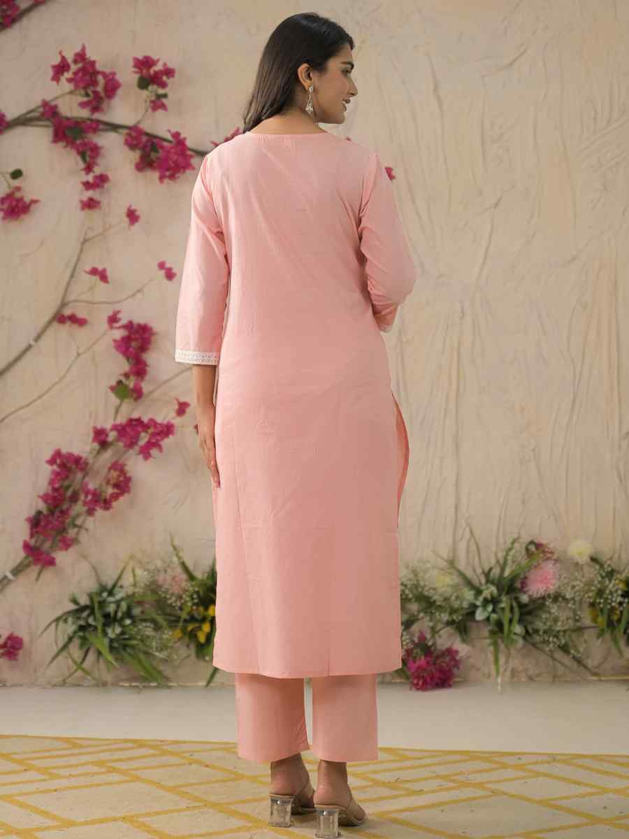 Violet Rayon Embroidered Festival Casual Ready Pant Salwar Kameez