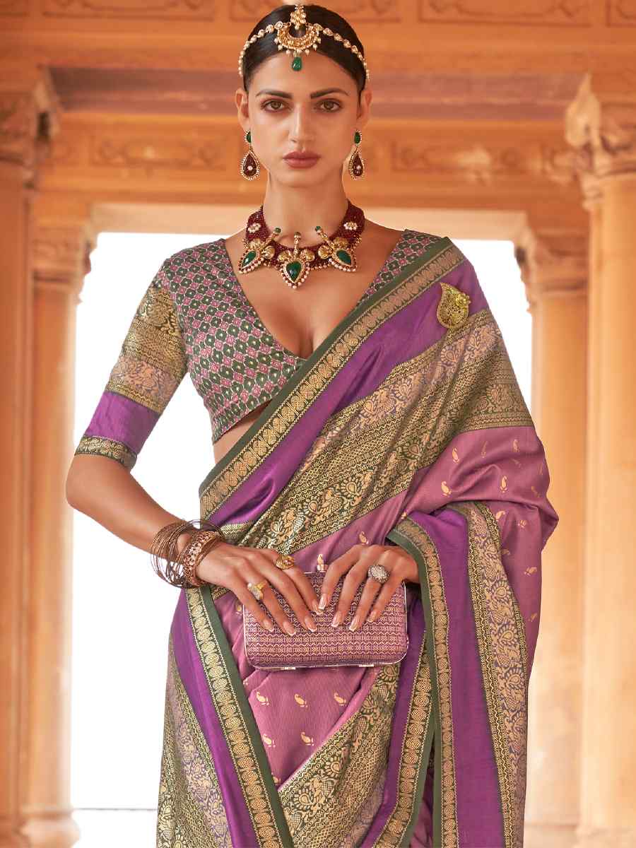 Wewak PinkV B Silk Handwoven Casual Festival Classic Style Saree