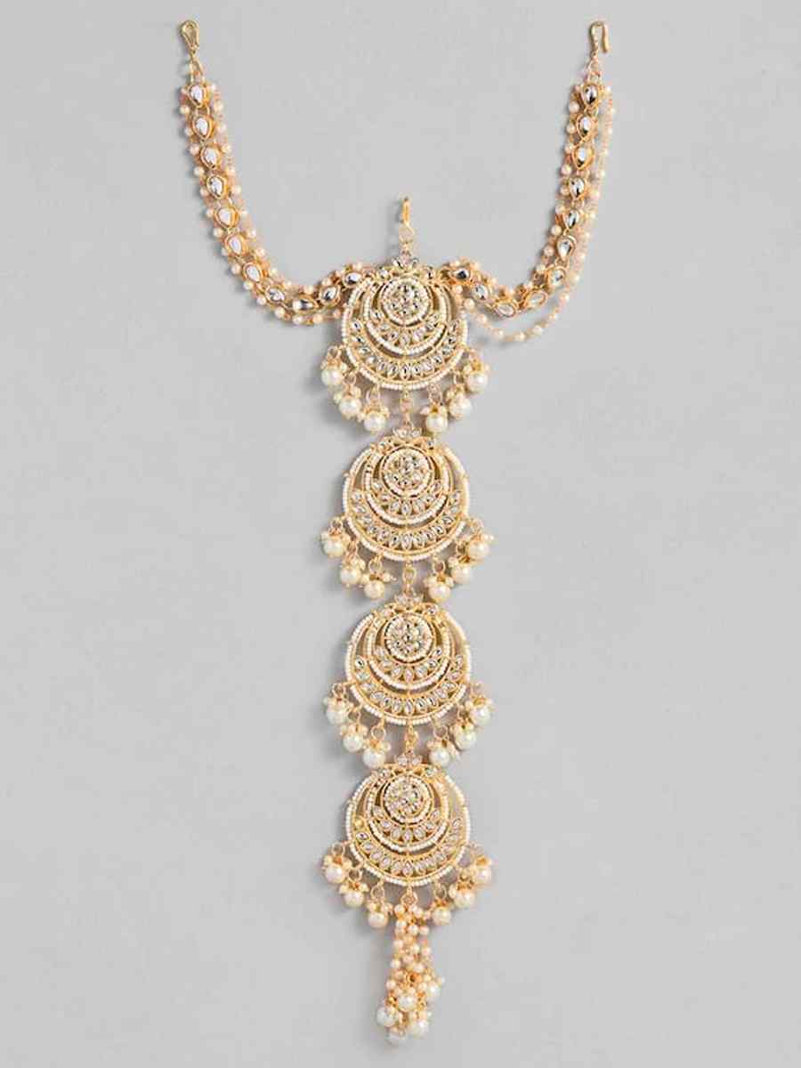 White Alloy Wedding Wear Kundan Necklace