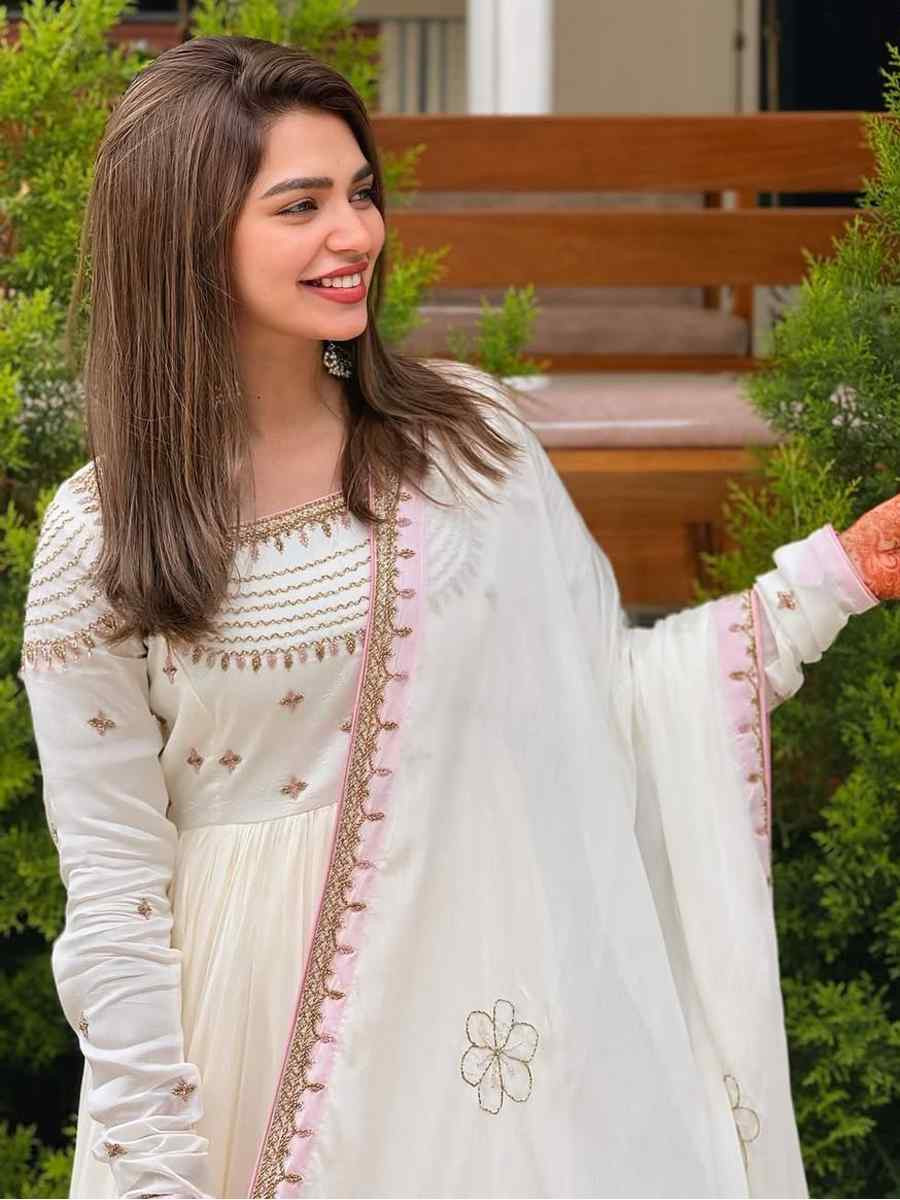 White Heavy Faux Georgette Embroidered Festival Casual Ready Pant Salwar Kameez