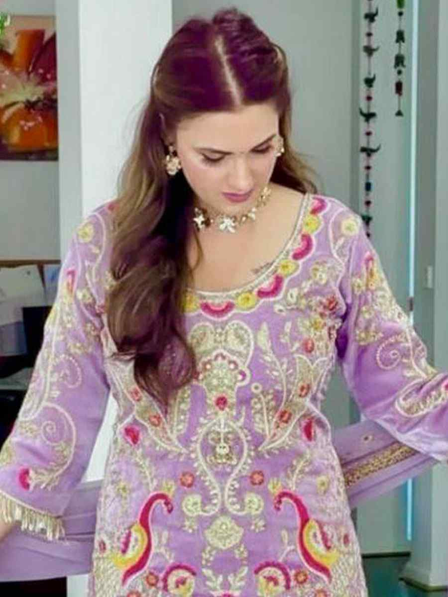 White Heavy Jimmy Chu Embroidery Party Wedding Festival Casual Ready Patiala Salwar Kameez