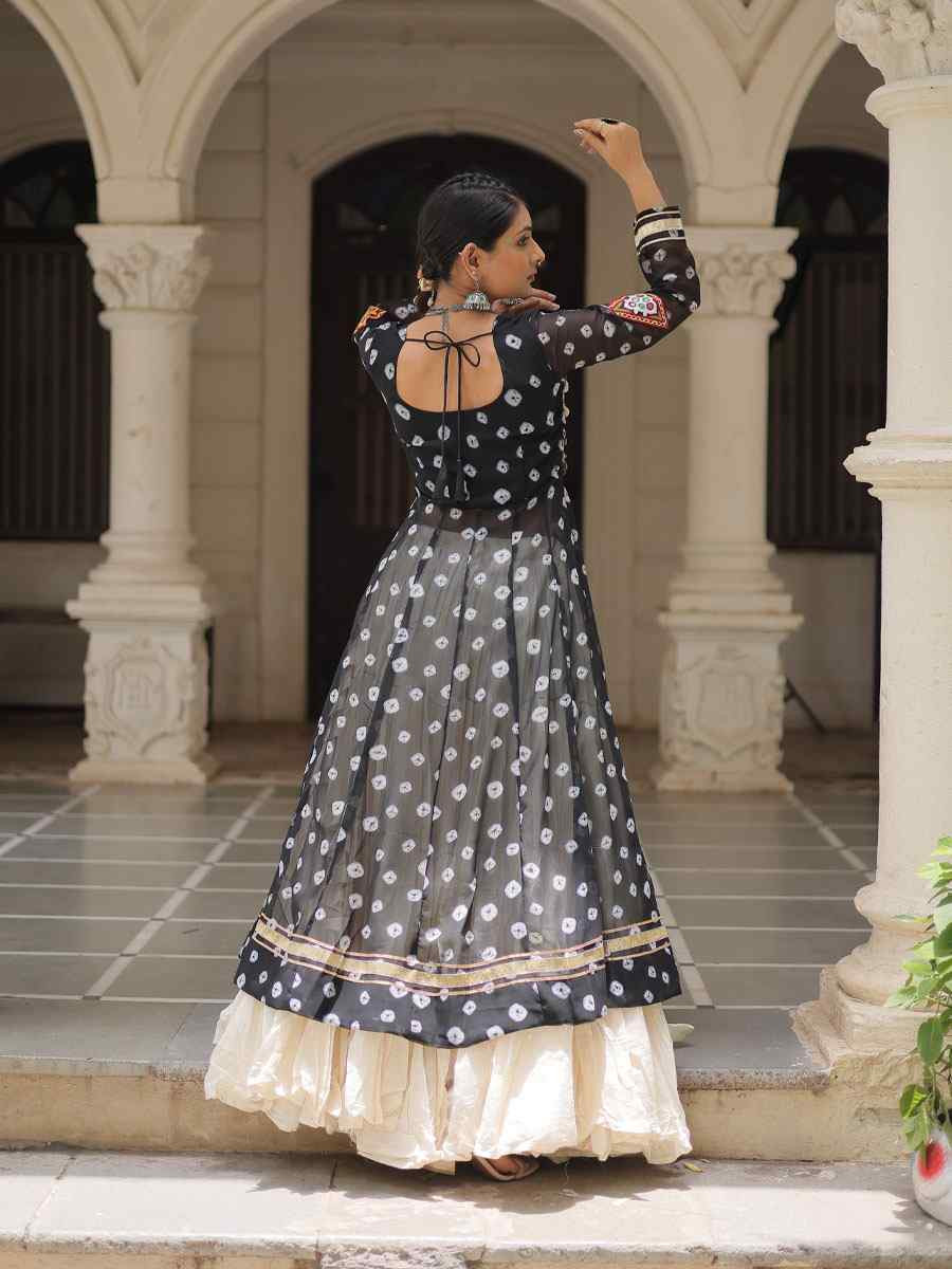 White Kora Cotton Embroidered Festival Traditional Kurti Lehenga Choli