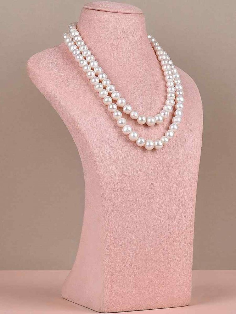 White Pearls Festival Wear Kundan Necklace