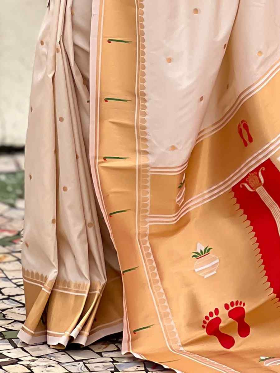 White Soft Silk Handwoven Casual Reception Festival Wedding Fancy Classic Style Sarees