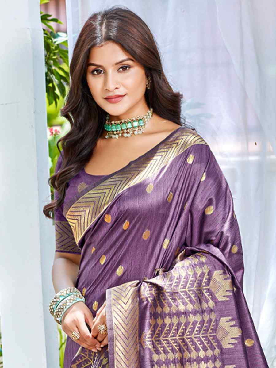 Wine Assam Silk Handwoven Traditional Bridal Reception Festival Wedding Fancy Heavy Border Saree