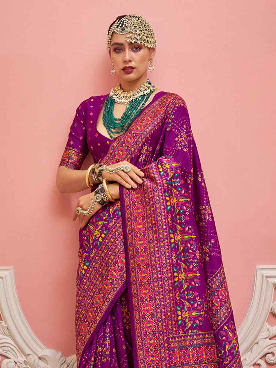 Wine Banarasi Silk Zari Handwoven Casual Reception Festival Wedding Fancy Classic Style Sarees