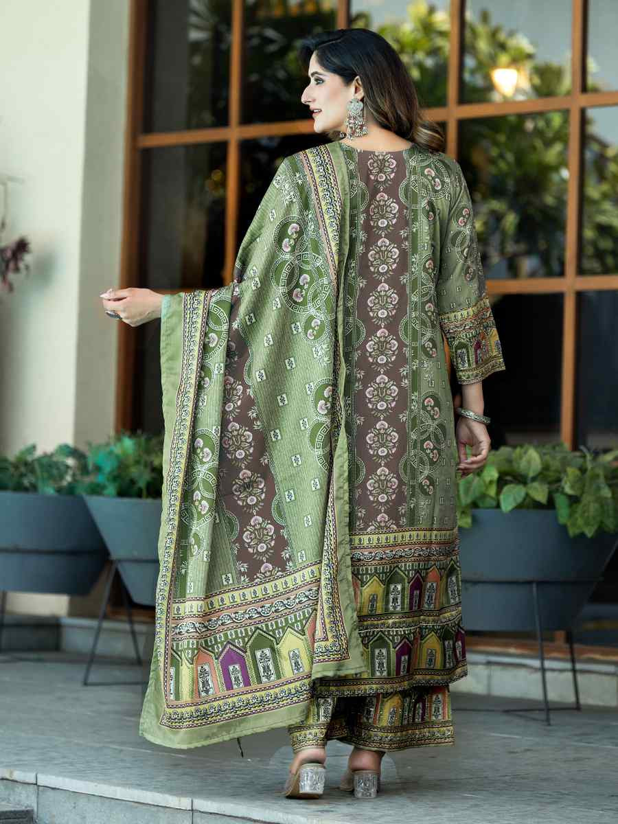 Wine Heavy Soft Chinon Embroidery Party Wedding Festival Casual Ready Palazzo Salwar Kameez