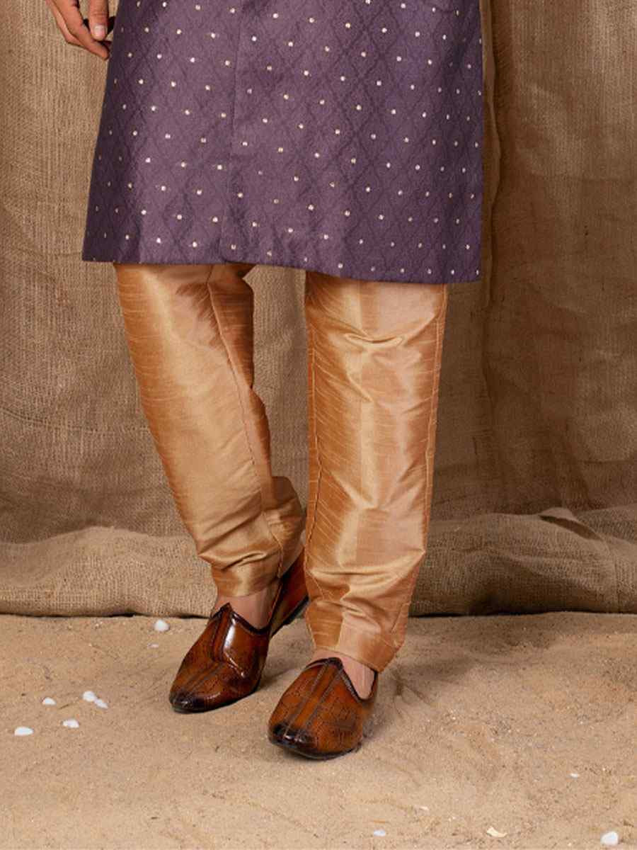 Wine Jacquard Embroidery Festival Wedding Party Mens Kurta