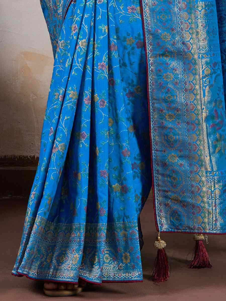 Wine Makhmal Soft Silk Handwoven Zari Bridal Reception Festival Wedding Fancy Heavy Border Saree