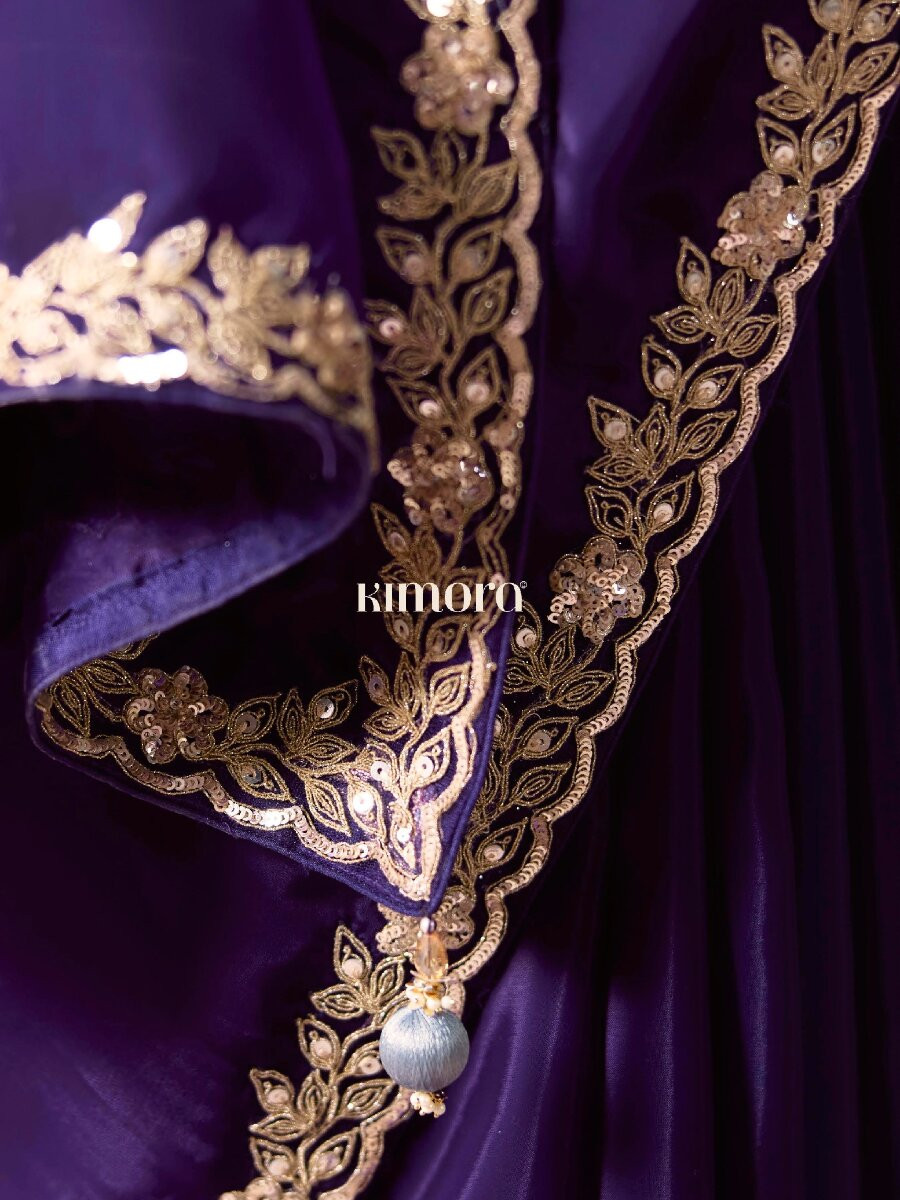 Wine Pure Fancy Tissue Silk Zari Sequins Wedding Reception Party Festival Heavy Border Sarees