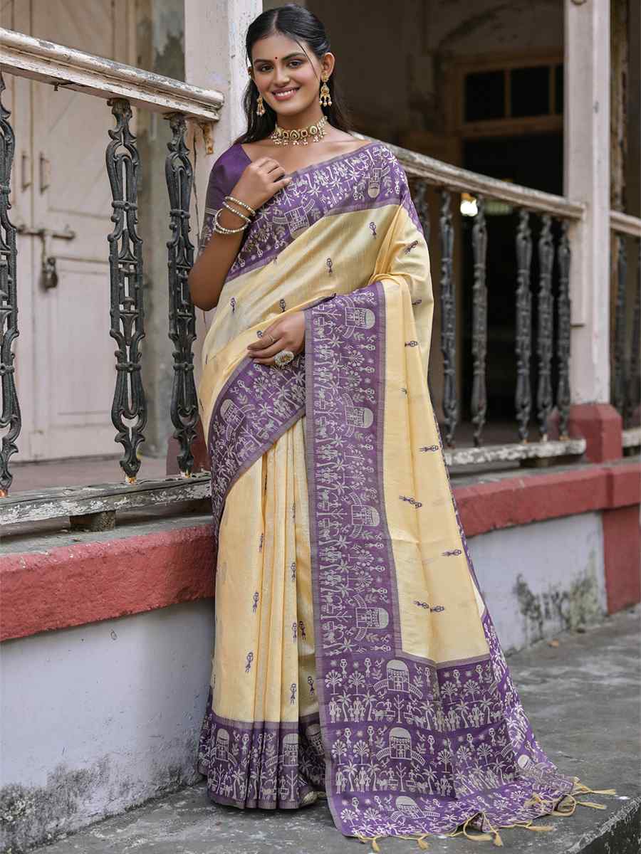 Wine Raw Silk Handwoven Casual Festival Classic Style Saree
