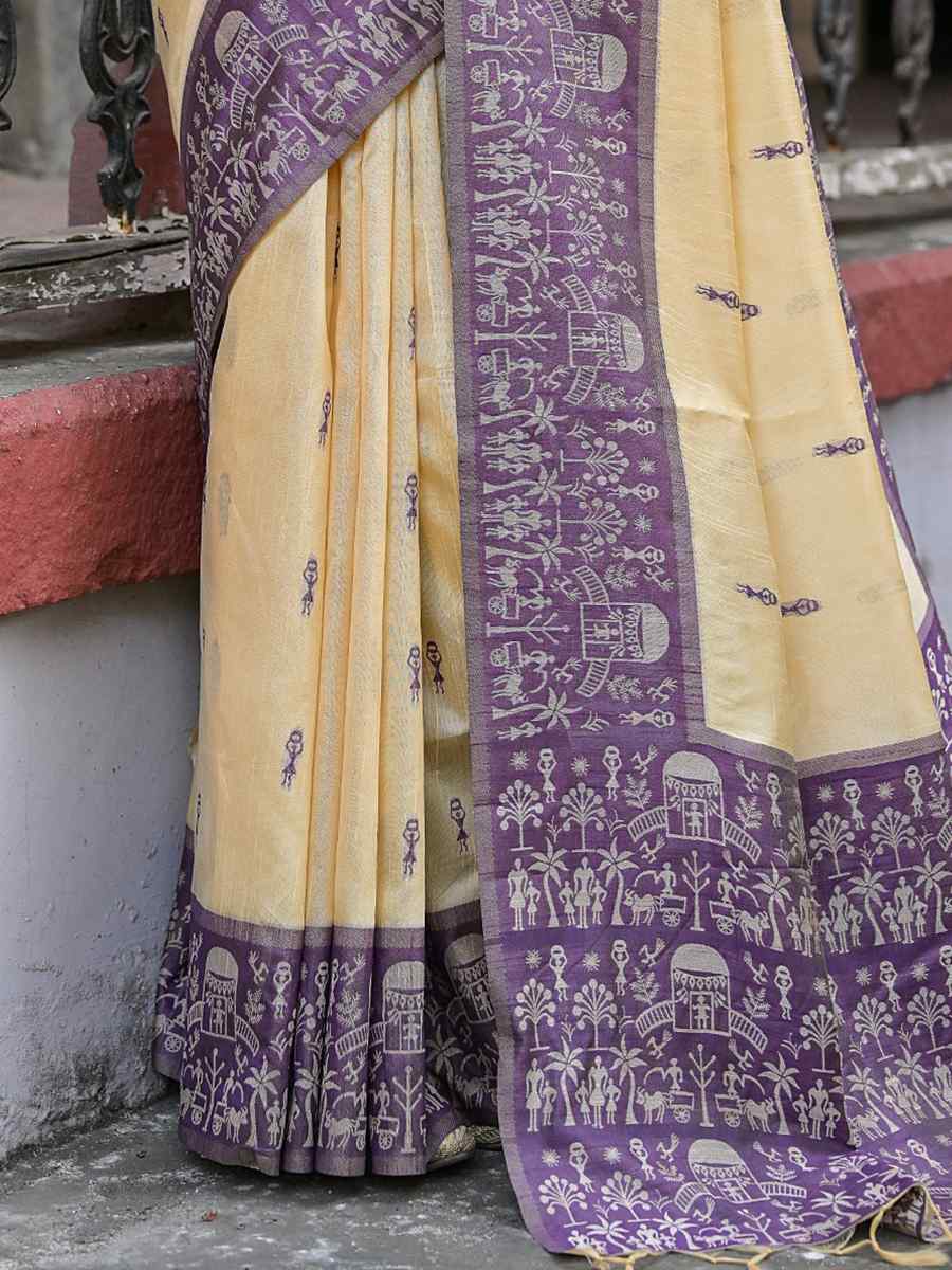 Wine Raw Silk Handwoven Casual Festival Classic Style Saree