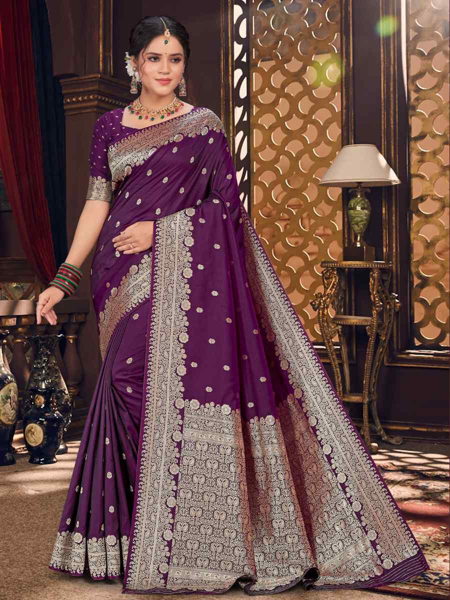 Wine Silk Handwoven Festival Casual Classic Style Saree