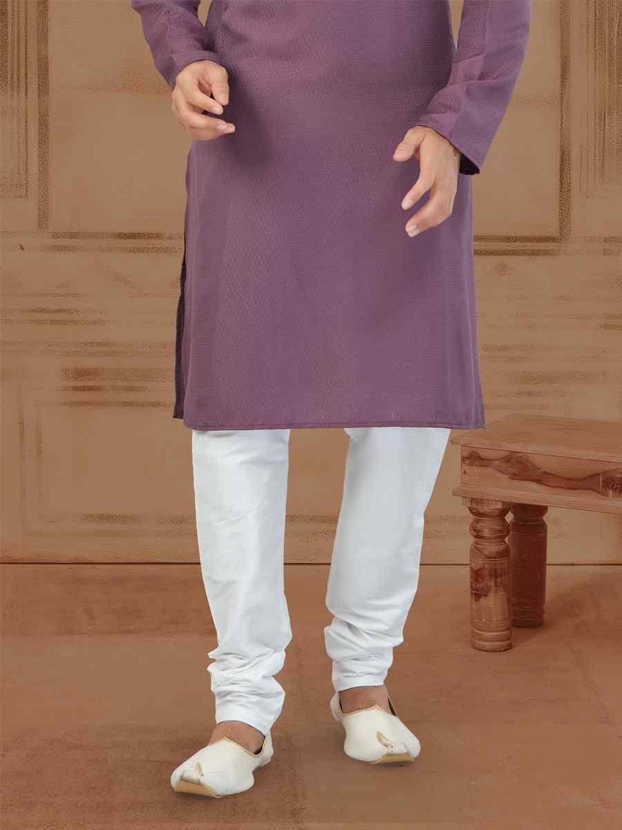 Wine Star Silk Printed Festival Kurta