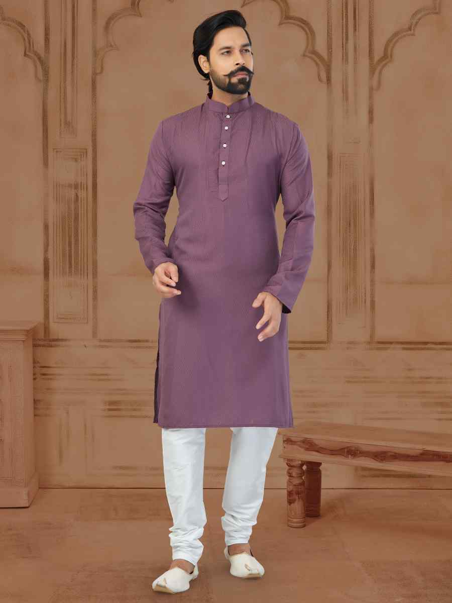 Wine Star Silk Printed Festival Kurta