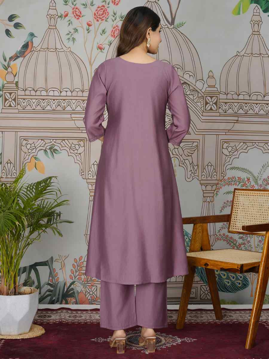 Wine Viscose Roman Silk Printed Festival Casual Kurti