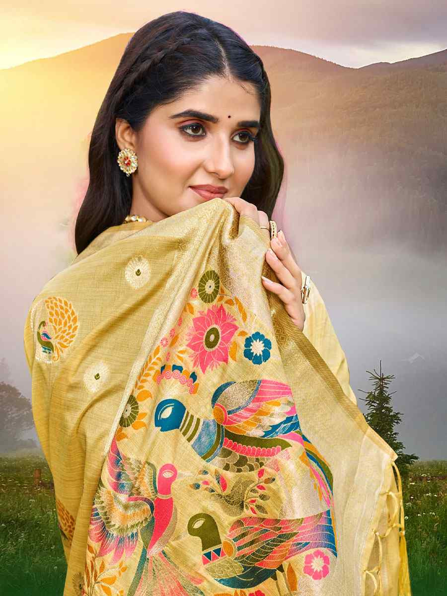 Yellow Assam Silk Handwoven Traditional Bridal Reception Festival Wedding Fancy Classic Style Sarees