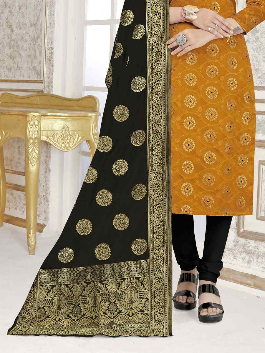 Yellow Banarasi Silk Handwoven Wedding Festival Churidar Salwar Kameez