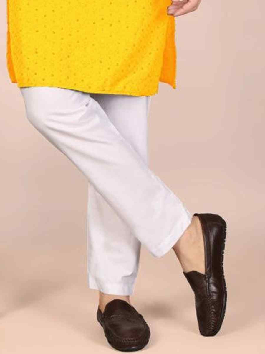 Yellow Cotton Embroidery Festival Wedding Party Mens Kurta