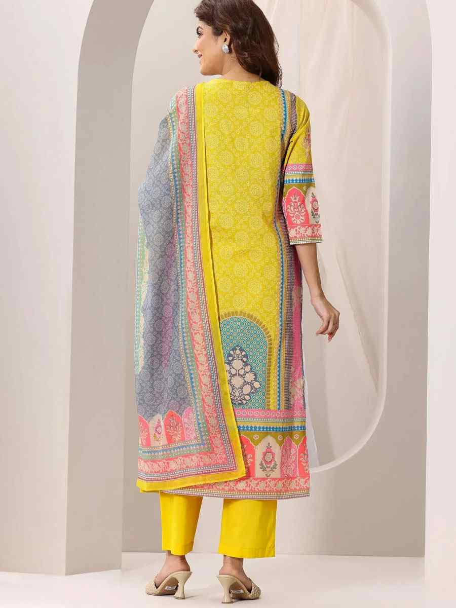Yellow Crepe Embroidery Party Wedding Festival Casual Ready Pant Salwar Kameez