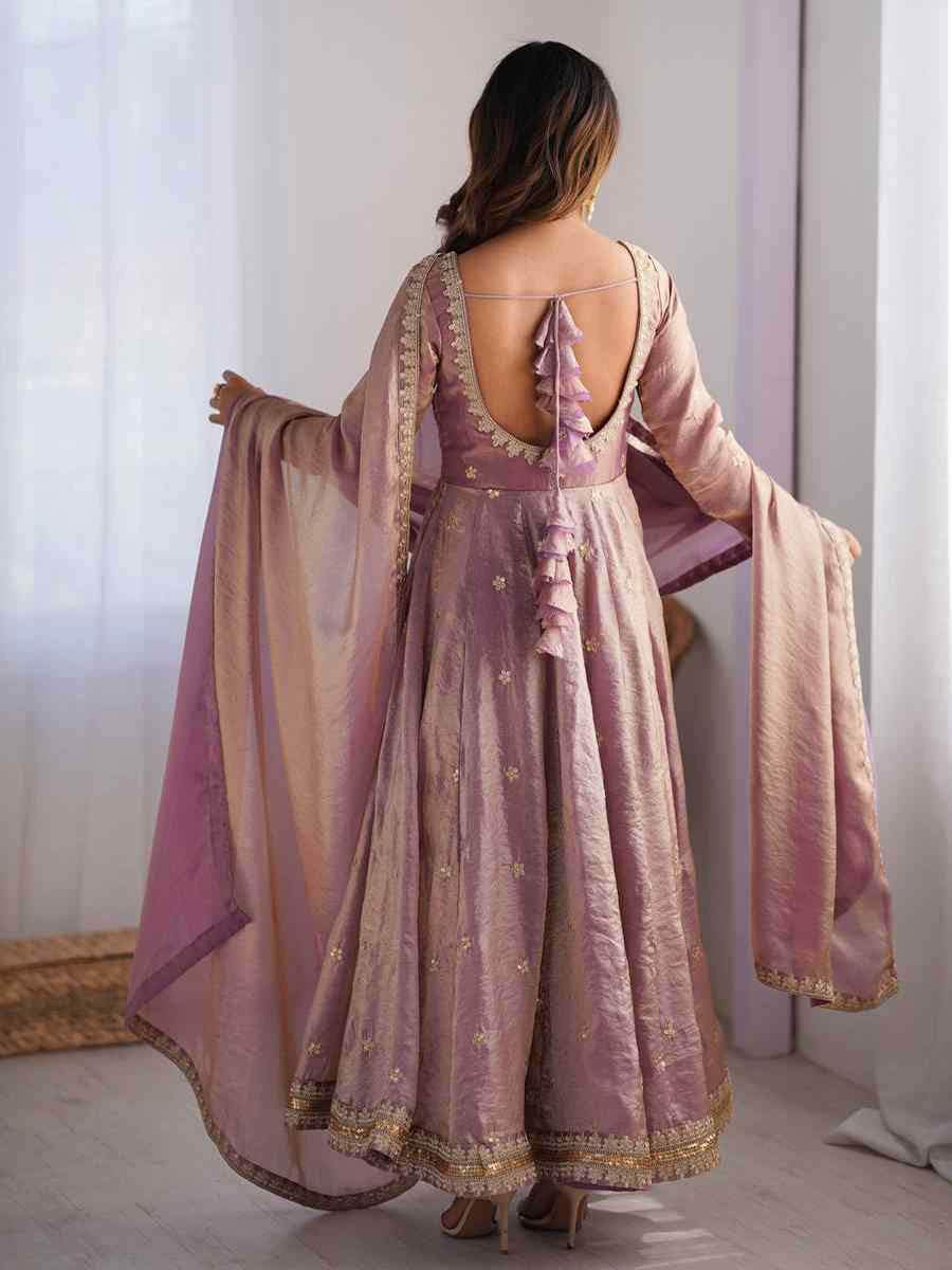 Yellow Fandy Silk Embroidery Party Wedding Festival Casual Ready Anarkali Pant Salwar Kameez