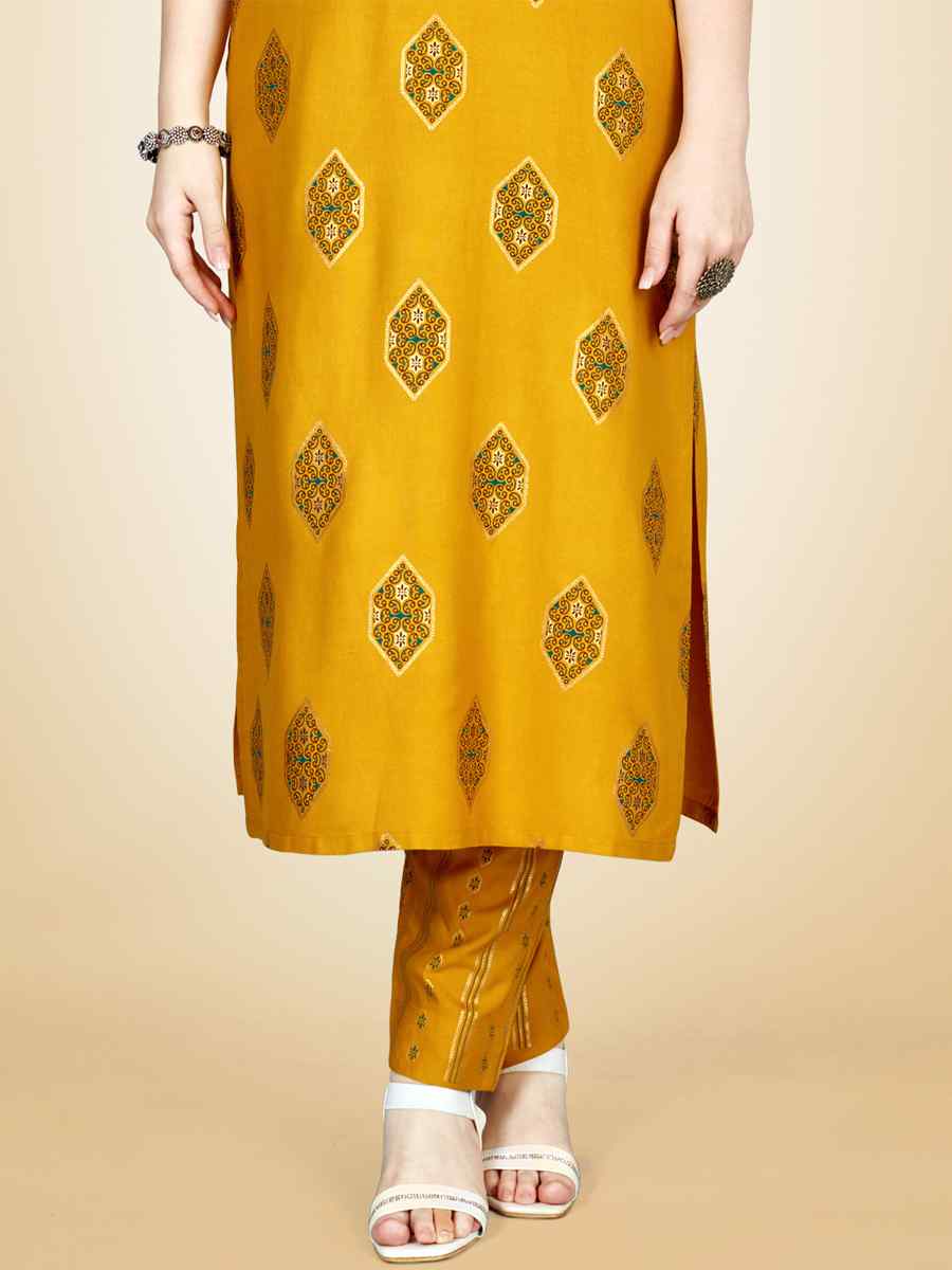 Buy Yellow & Red Kurta Suit Sets for Women by CHHABRA 555 Online | Ajio.com