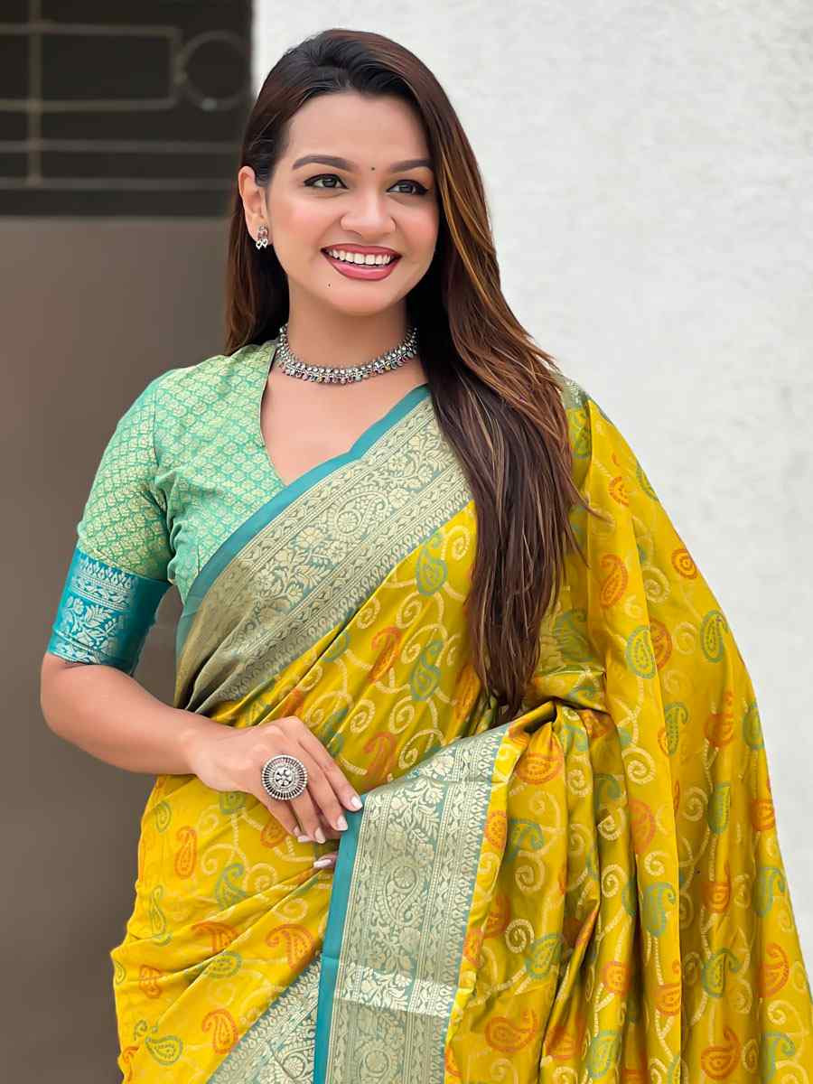 Yellow Patola Silk Handwoven Casual Reception Festival Wedding Fancy Classic Style Sarees