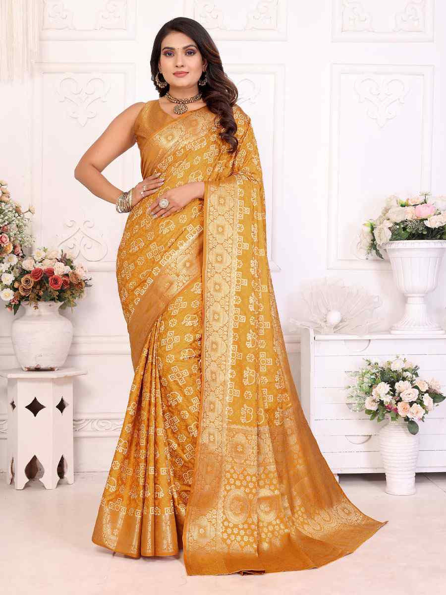 Yellow Soft Satin Silk Handwoven Festival Wedding Fancy Heavy Border Saree
