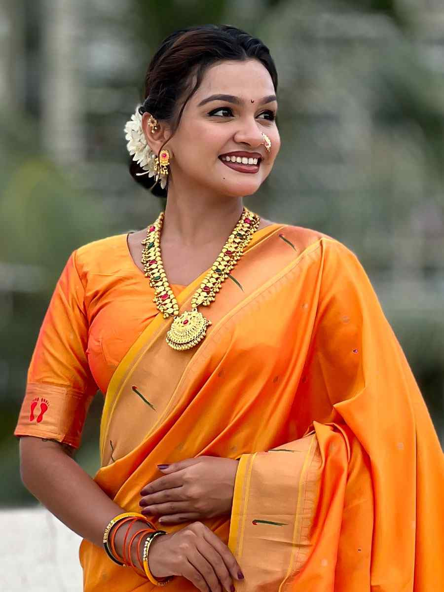 Yellow Soft Silk Handwoven Casual Reception Festival Wedding Fancy Classic Style Sarees