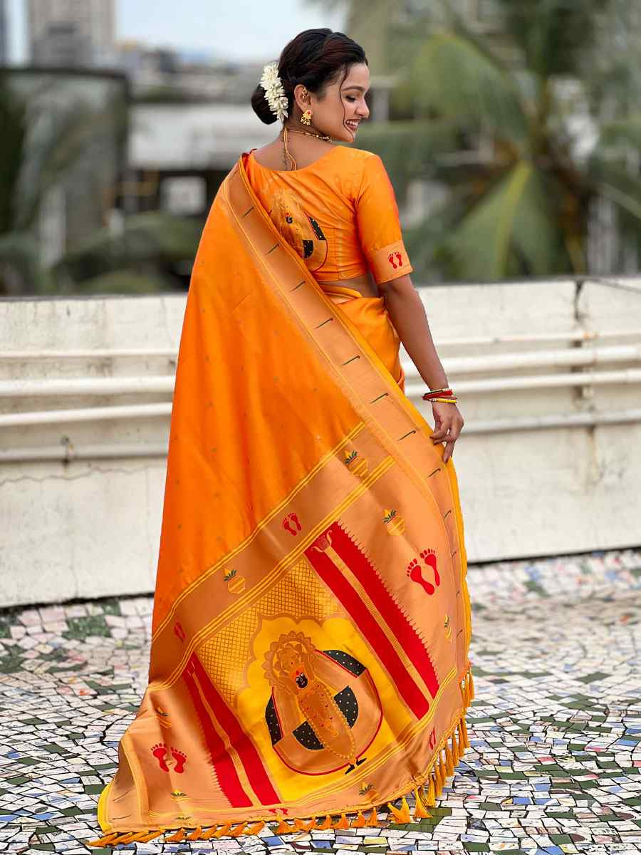 Yellow Soft Silk Handwoven Casual Reception Festival Wedding Fancy Classic Style Sarees
