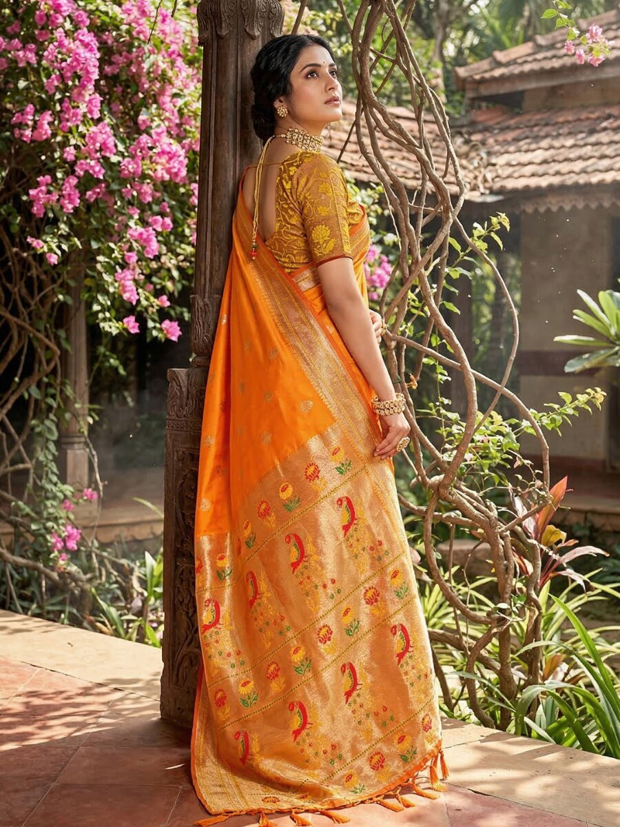 Yellow Soft Silk Handwoven Wedding Reception Party Festival Casual Heavy Border Sarees